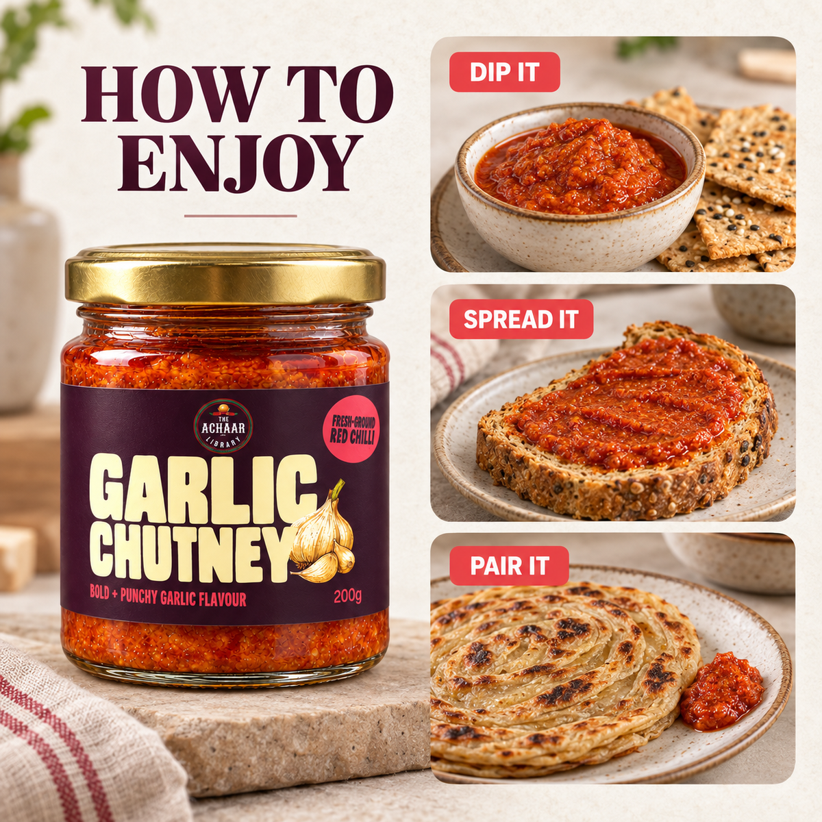 Garlic Chutney | Lehsun ki Chutney - The Achaar Library