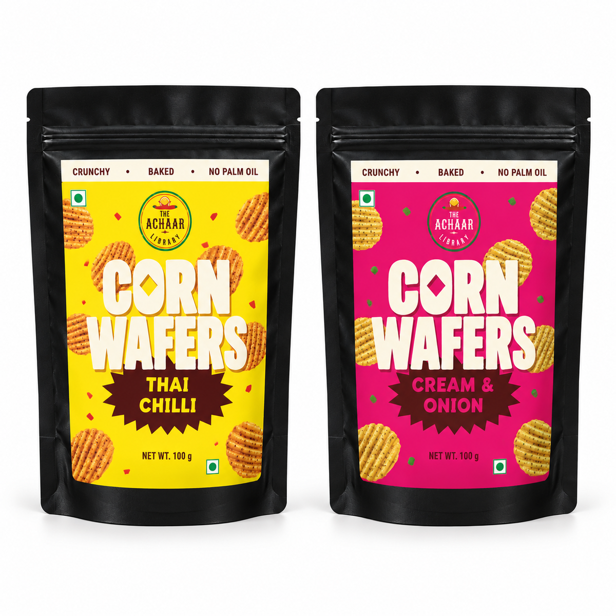 Baked Corn Wafers/Chips (Thai Chilli & Cream & Onion)