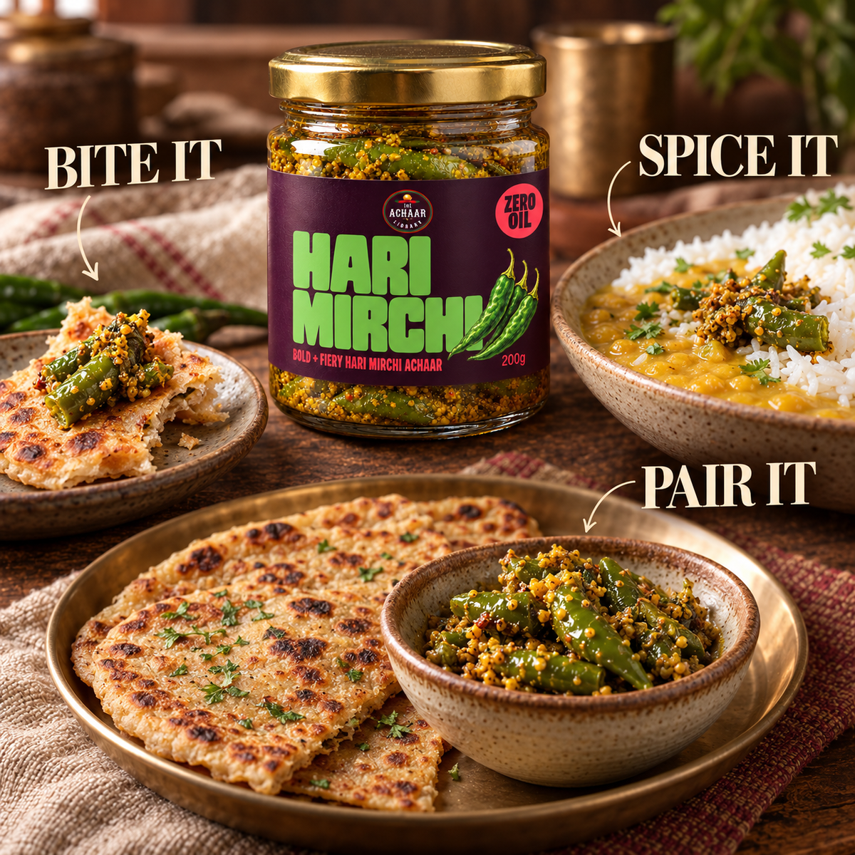 Hari Mirchi Ka Achaar without Oil - Mirch ka Achaar