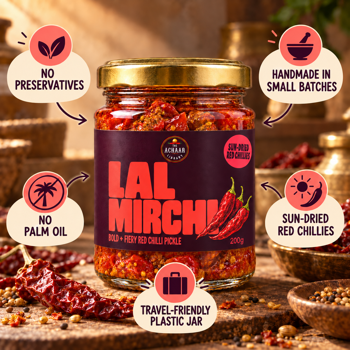 Red Chilli Pickle | Lal Mirch ka Achar - The Achaar Library