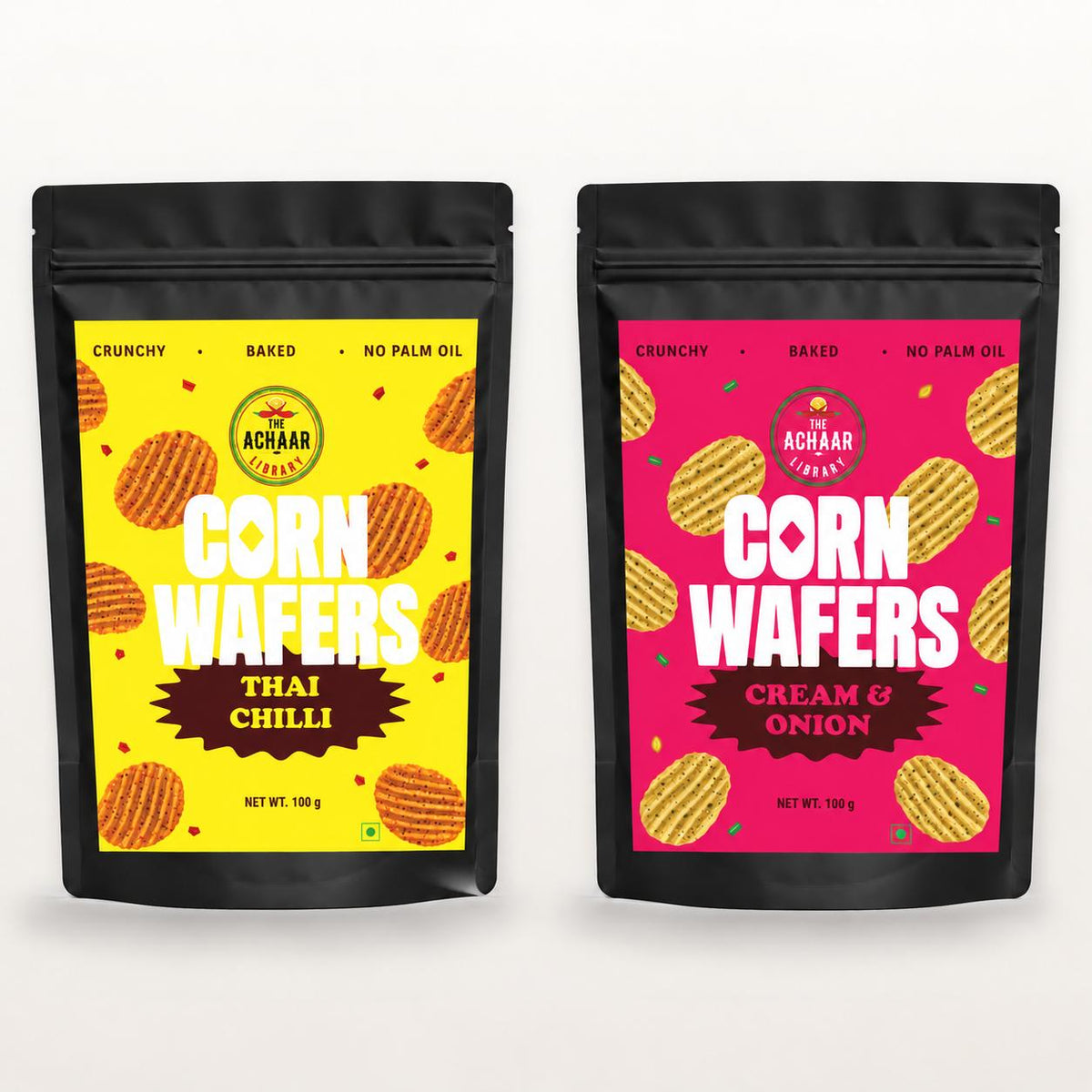 Baked Corn Wafers/Chips (Thai Chilli & Cream & Onion)
